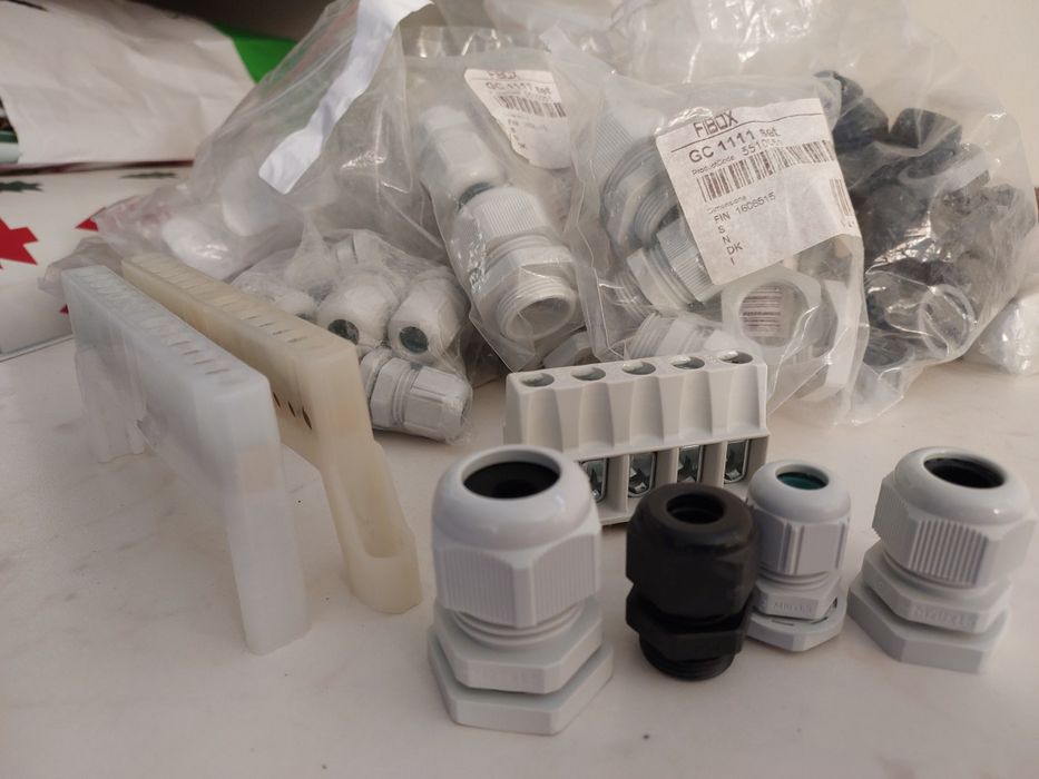 Dławnice kablowe, M25x1.5, M20x1.5, M16x1.5, PG11 - 100 sztuk, zestaw