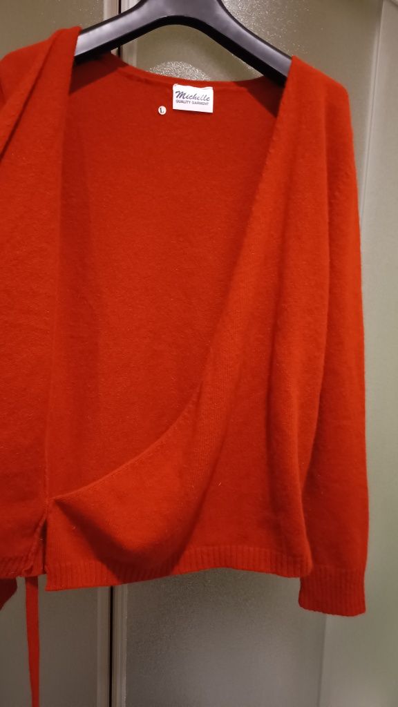 Michelle Damski elegancki sweter z angory, 65% Angora 25% Wełna, Roz L