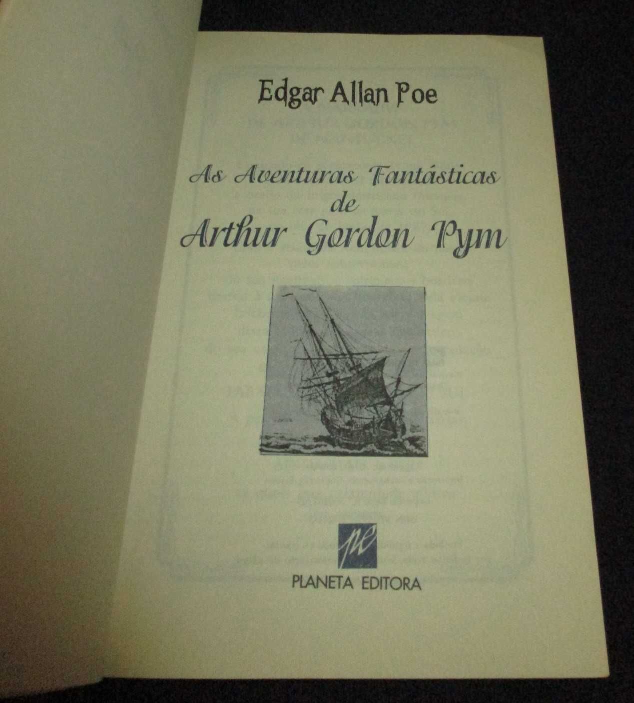 Livro As Aventuras Extraordinárias de Gordon Pym Edgar Allan Poe