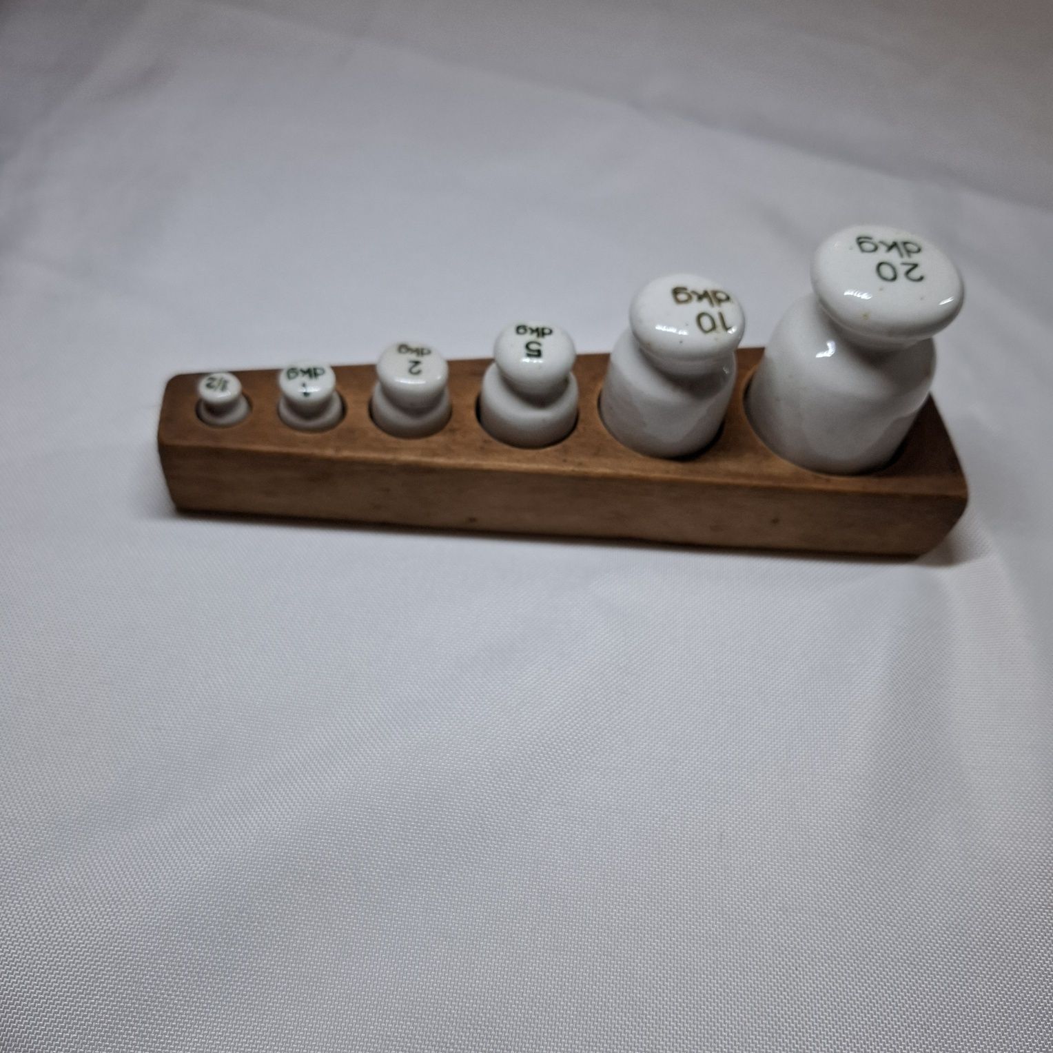 Odważniki porcelanowe komplet