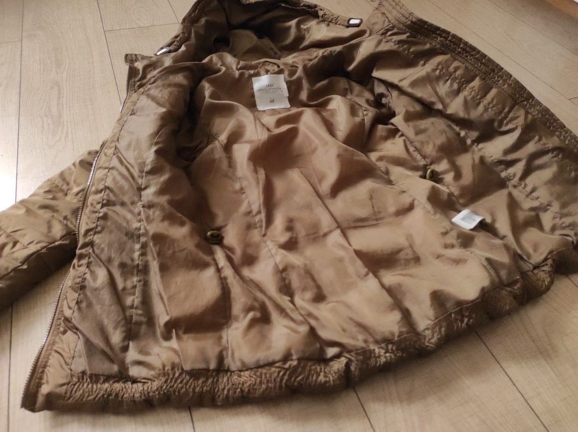 Kurtka puchowa H&M r. 36 brązowa
