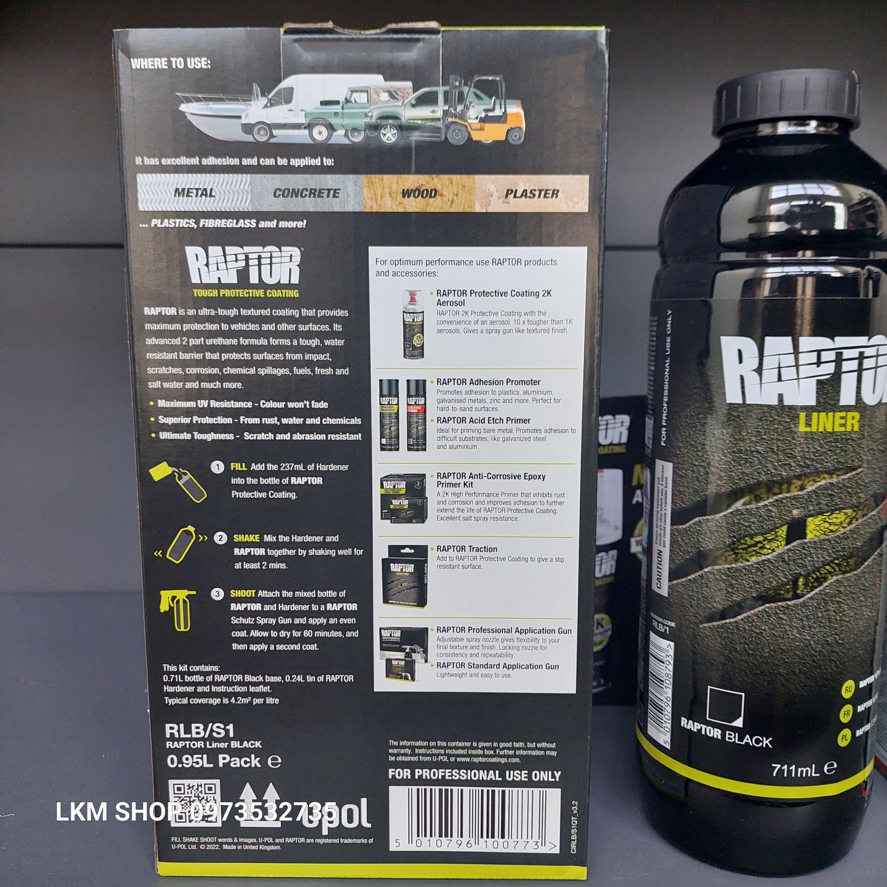 Раптор краска Raptor защитное покрытие