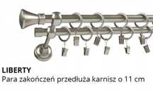 Nowy karnisz podwójny o długości 3m (4 rurki po 150cm)
