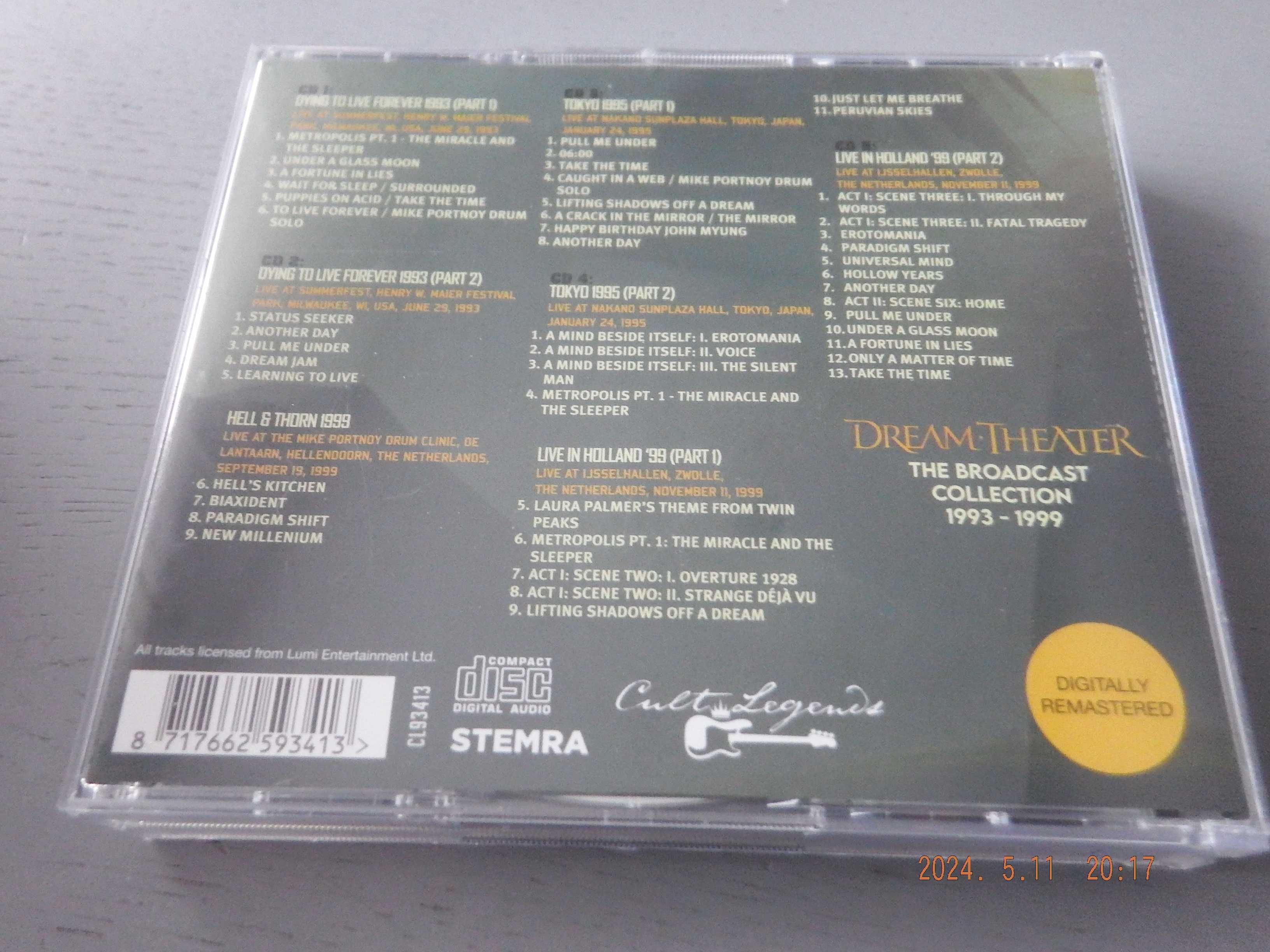 DREAM THEATER - The Broadcast collection  5 CD  BOX