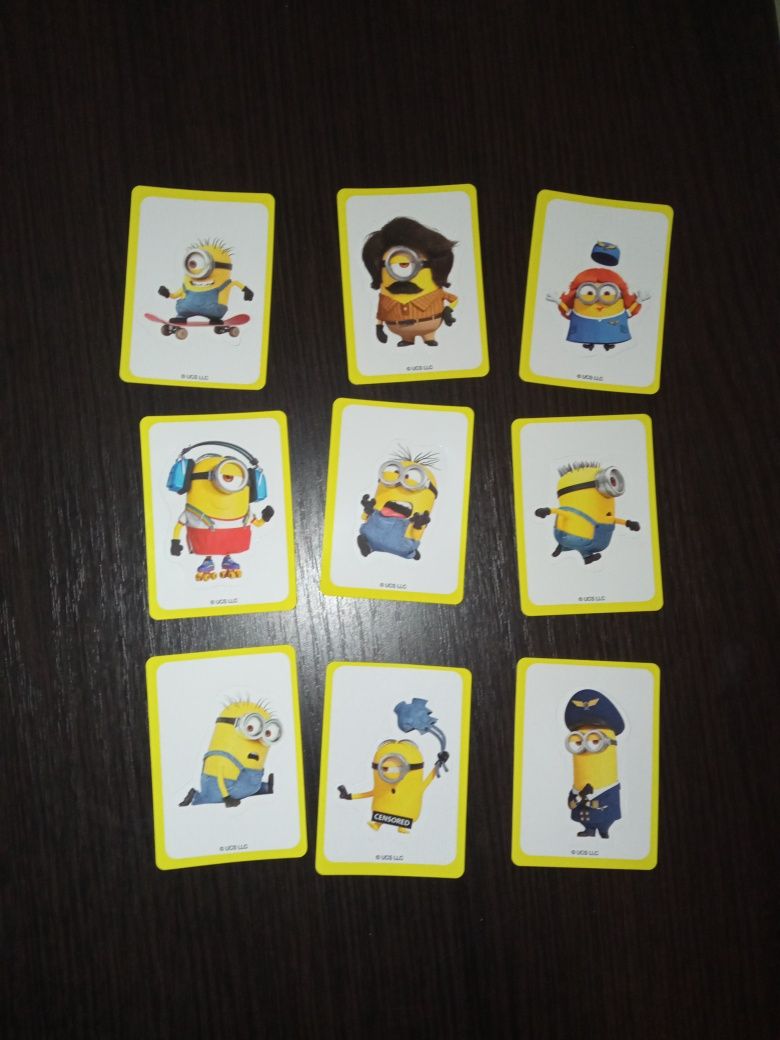 Naklejki magnetyczne Minionki 9 sztuk