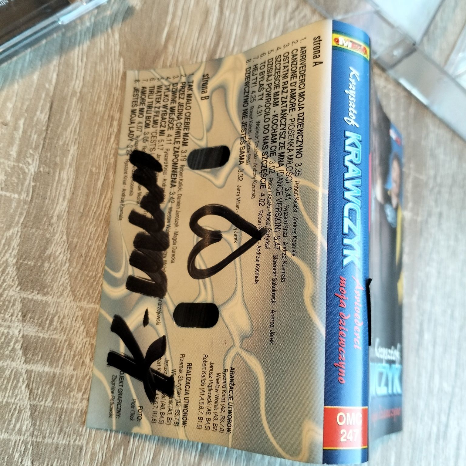 Kaseta magnetofonowa Krzysztof Krawczyk z autografem unikat