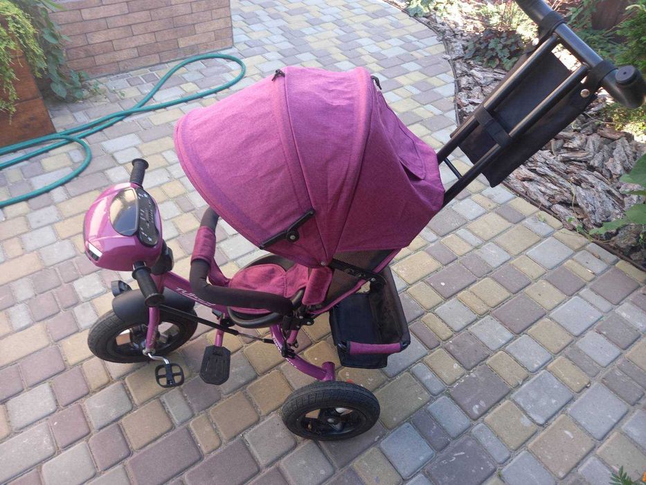 Велосипед з батьківською ручкою Turbo Trike. Прогулянкова коляска