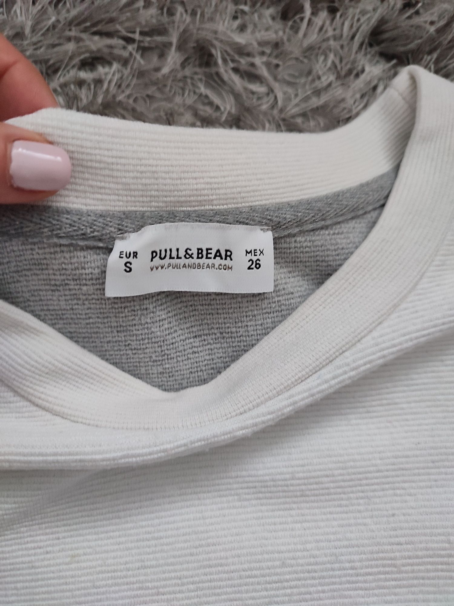 Bluza damska bluzka dziewczęca rękaw 3/4  Pull & bear rozm S