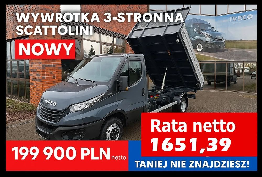 Iveco Daily 50C18 3,5t DMC  Wywrotka Scattolini 3-stronna – Wyprzedaż, jakiej nie było! 1 decyzja!