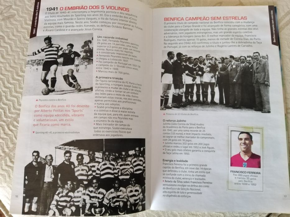 5 Livros sobre Futebol. Benfica, Sporting e Porto