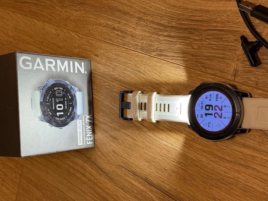 Zegarek Garmin Fenix 7X Sapphire Solar DLC 51 mm Jasnoniebieski Tytan