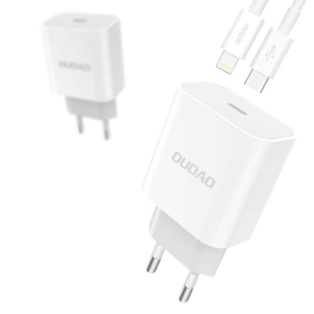 Szybka Ładowarka Sieciowa Usb Typ C + Kabel Usb Typ C Lightning 1M