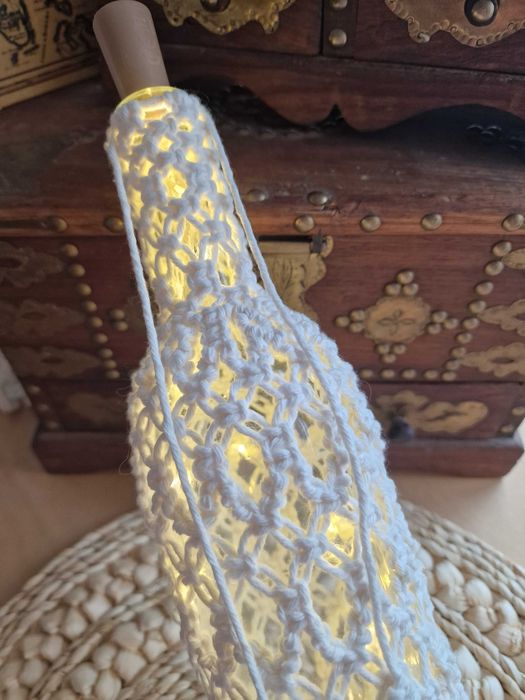 Lampion makrama pleciony boho