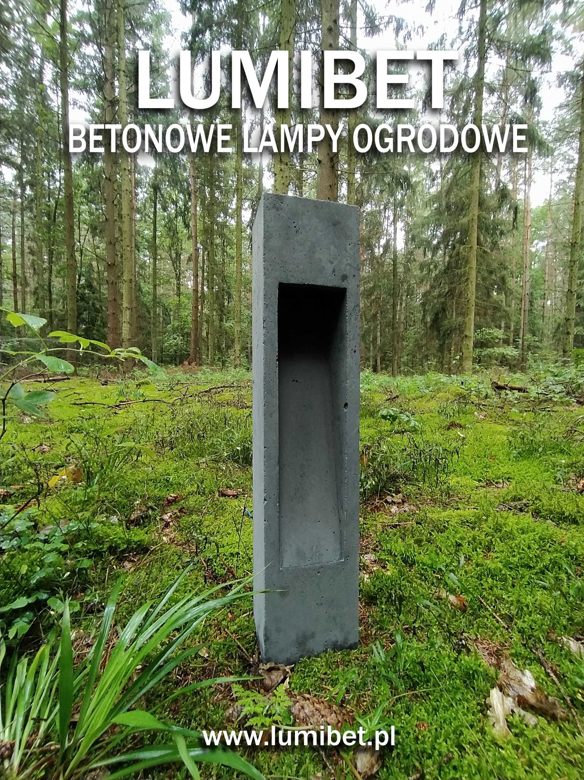 Betonowa lampa ogrodowa beton architektoniczny oświetlenie donice