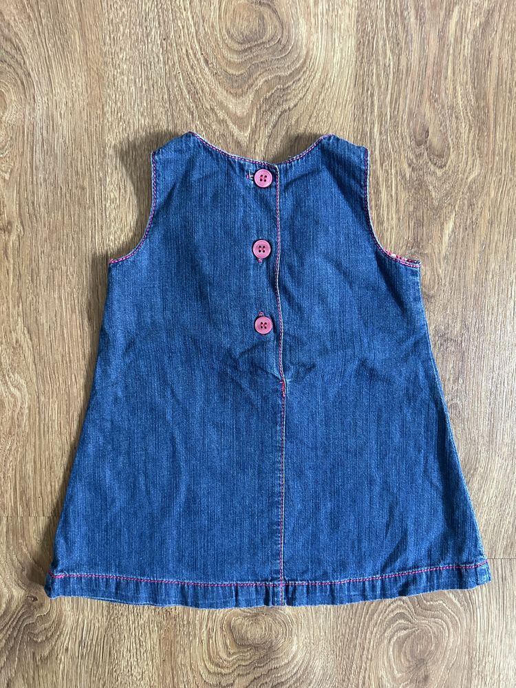 Sukienka Jeansowa Dziewczęca 62 cm