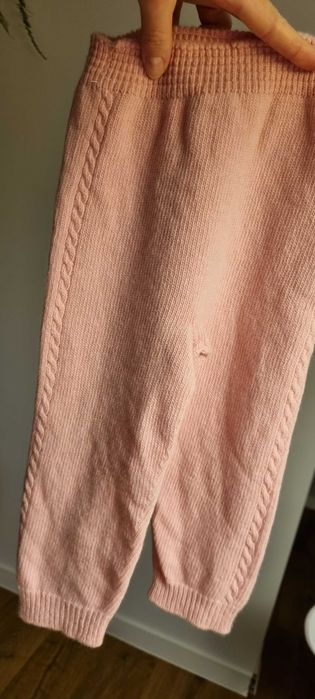 Nowe skarpety dziecięce wełniane 13cm wool handmade szare