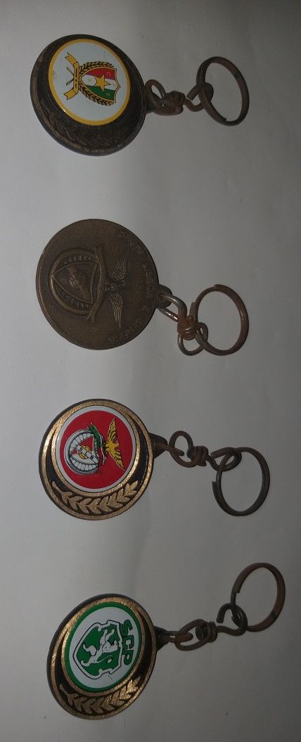 Porta-chaves vintage, bonecos, Sporting, Benfica