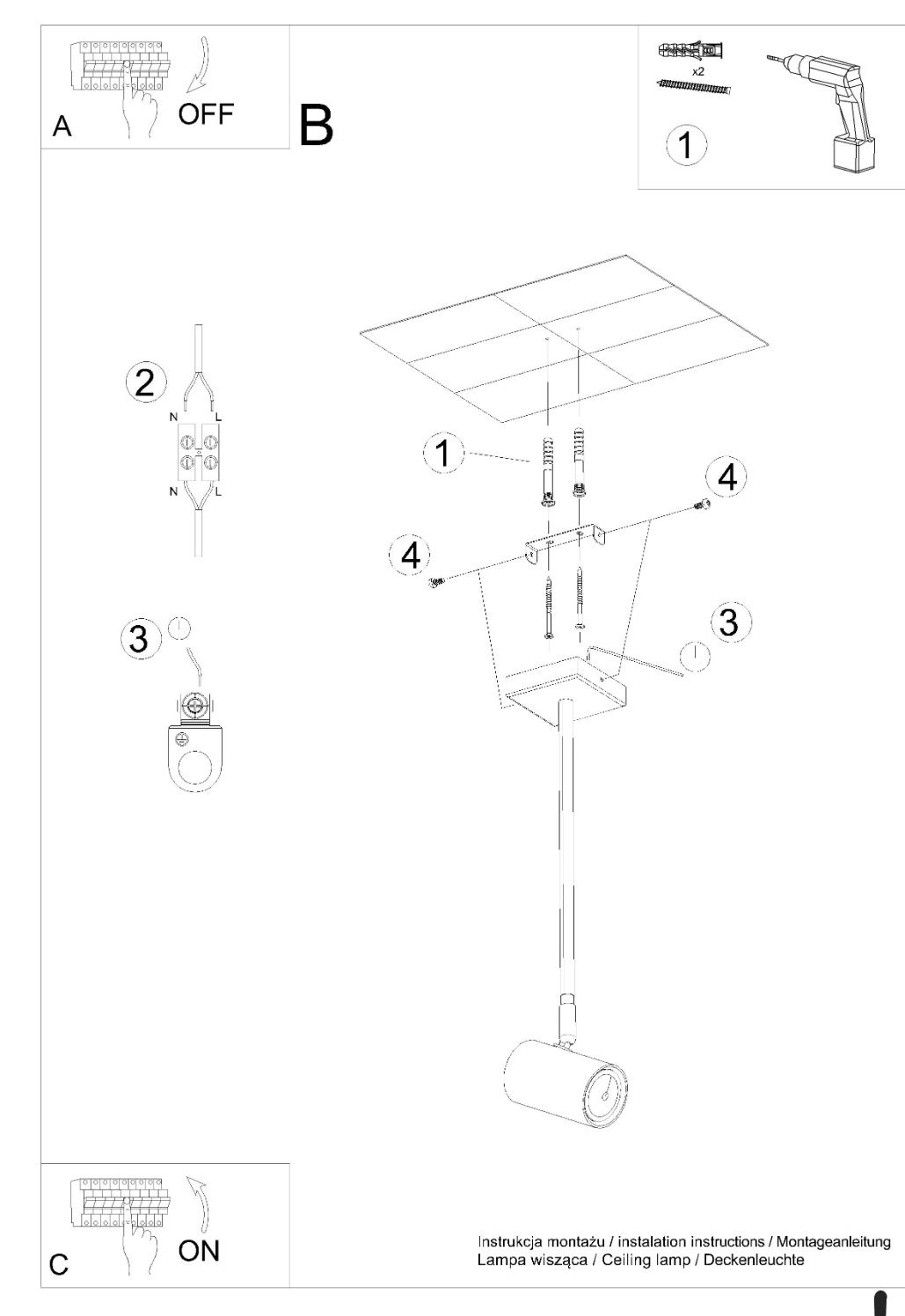 Lampa sufitowa Sollux