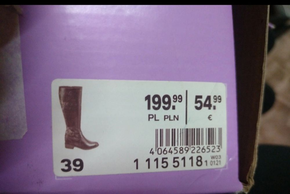 Kozaki damskie r. 39