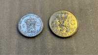 Zestaw srebrnych monet 1 i 2 1/2 guldena 1930
