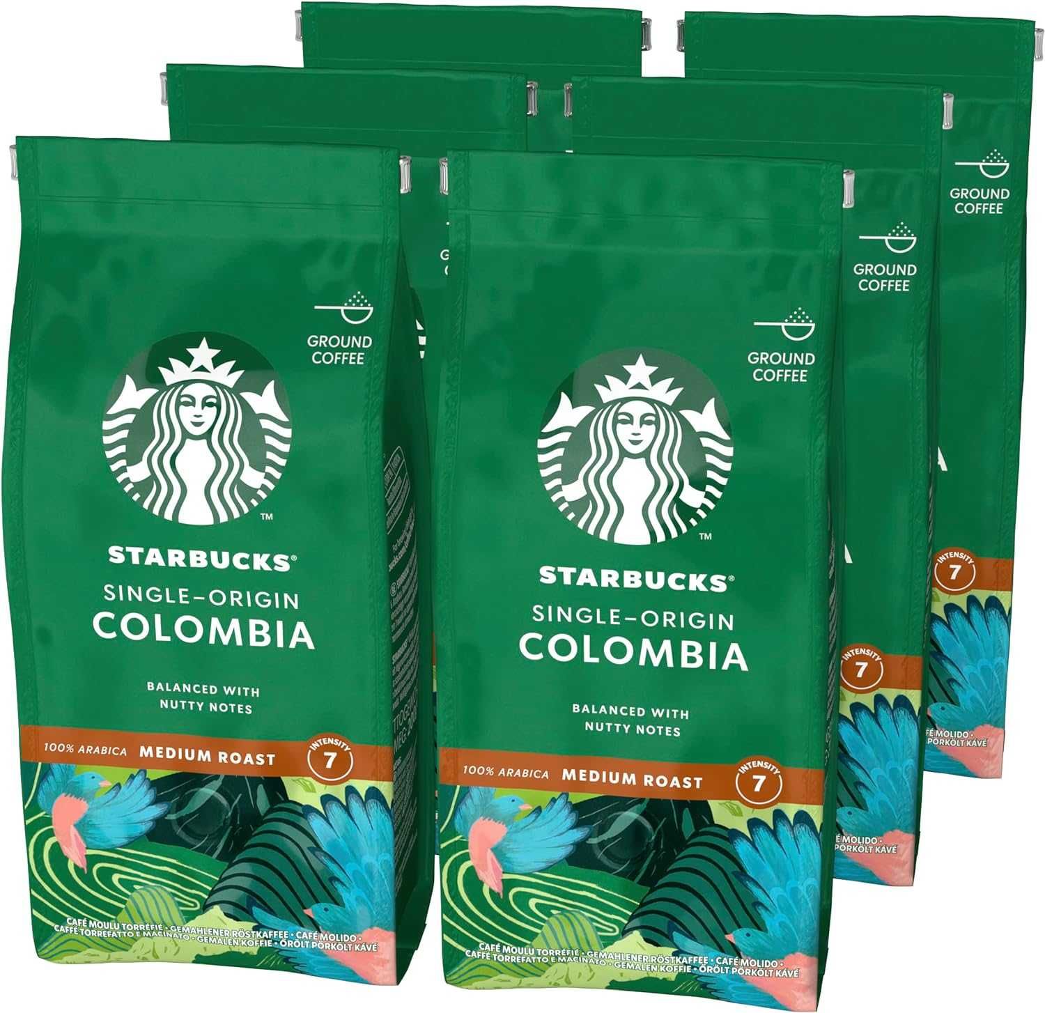 ZESTAW 6 STARBUCKS House Blend, Medium Roast, Kawa Mielona 200g