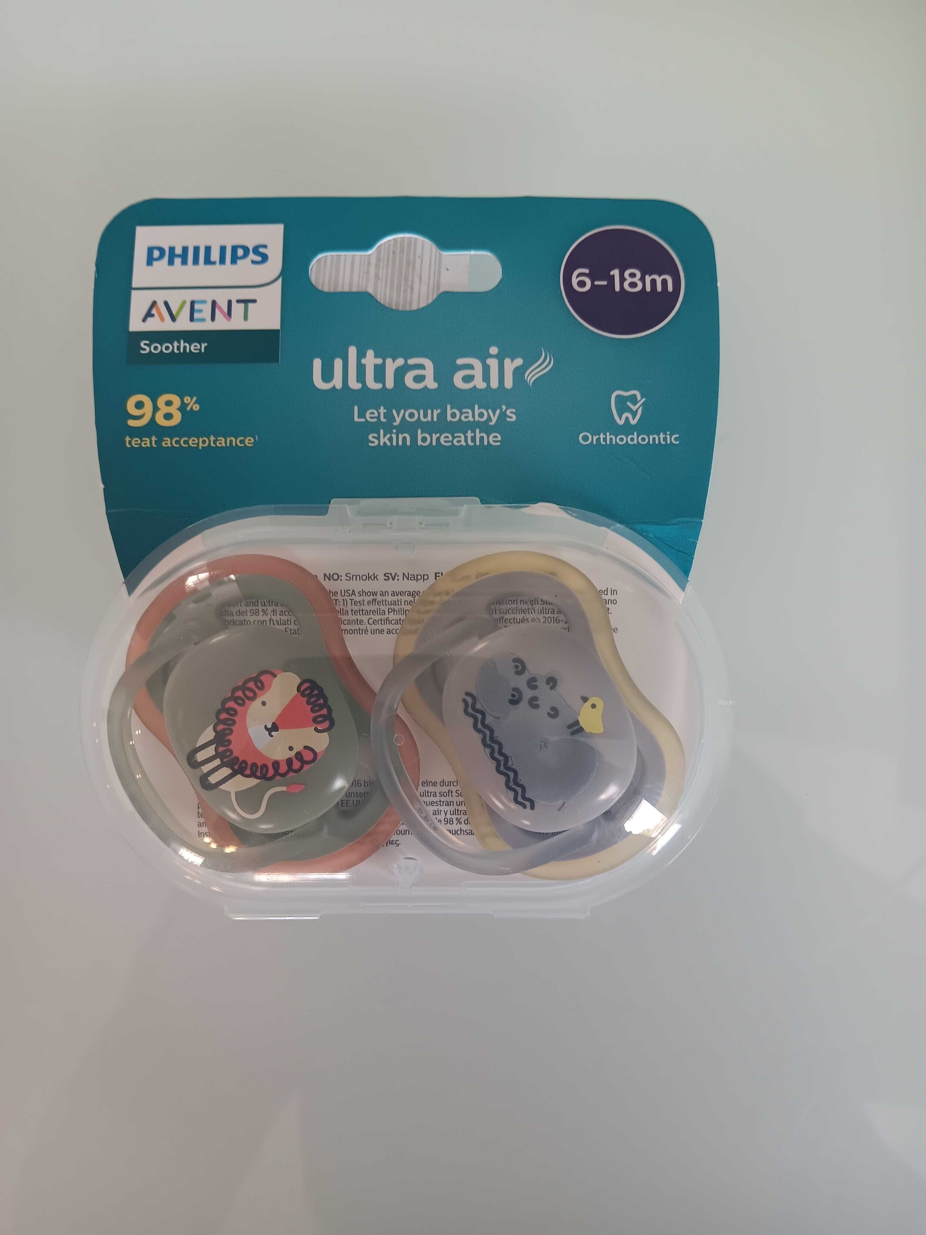 Philips Avent Ultra Air 0% BPA Smoczki dla niemowląt 6-18 miesięcy