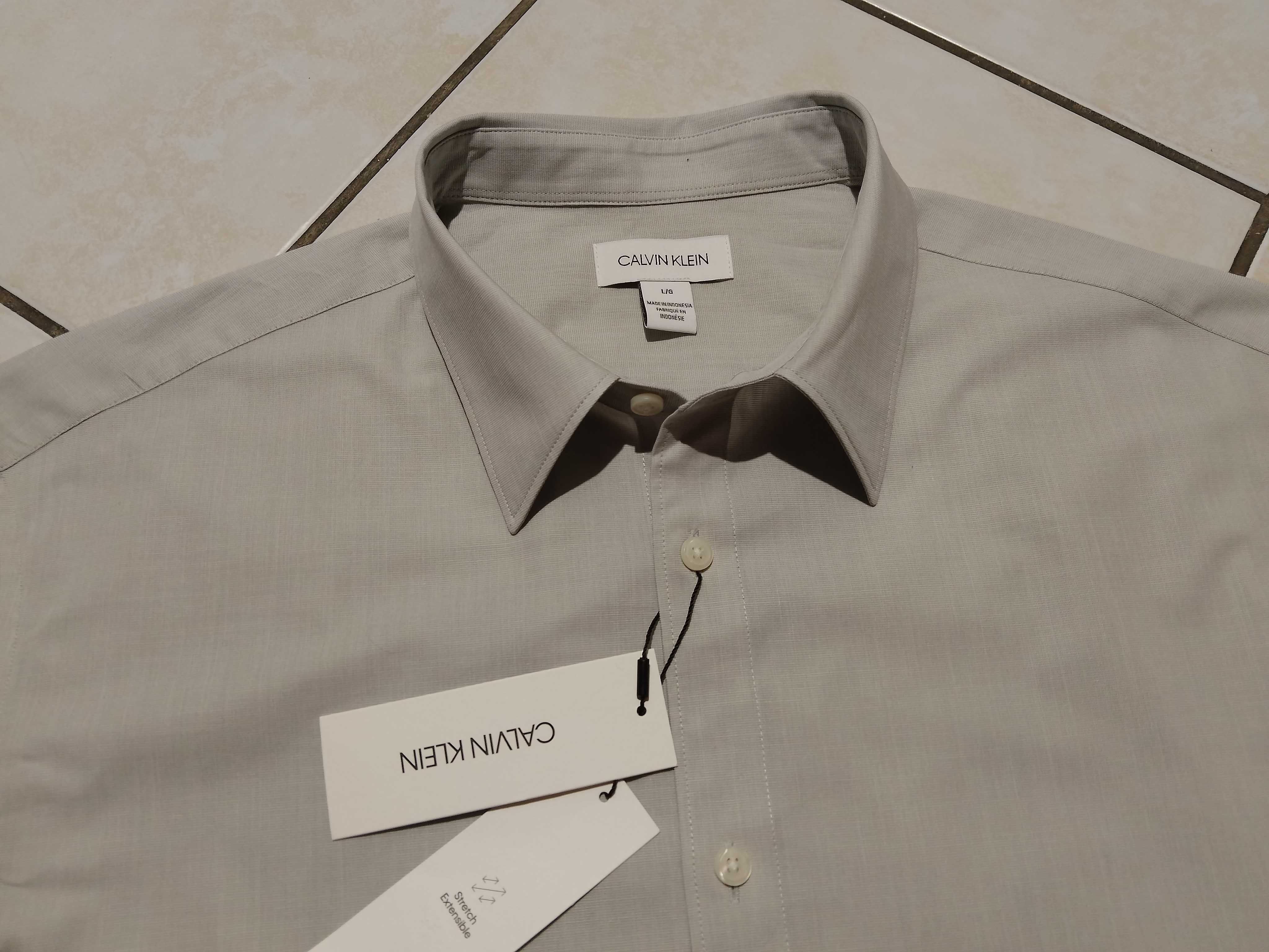 CALVIN KLEIN USA - NOWA! z LOGO i Metkami Koszula Męska rozmiar XL