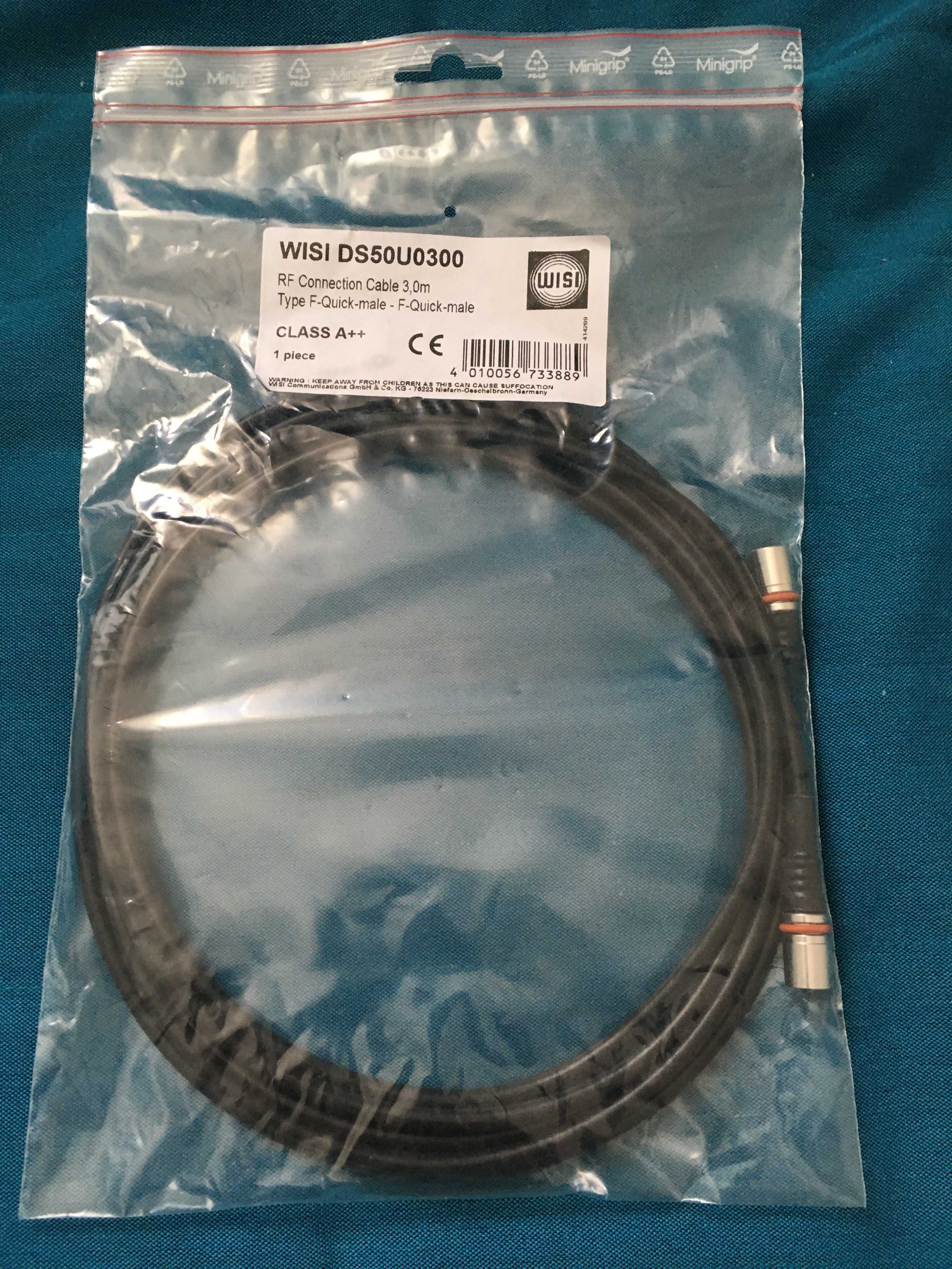 kabel antenowy TV /do modemu DS50U0300 z 2 wtyczkami F-Quick-męskie 3m