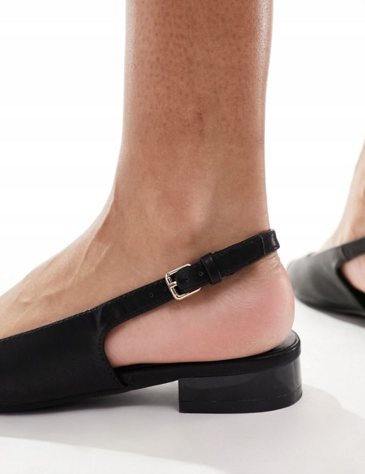 Asos Design 38 Czarne Balerinki Z Paskiem Landon Q281