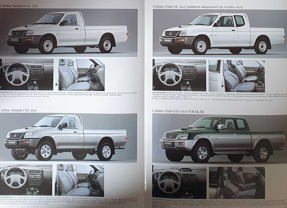 Catálogo e Folheto - Mitsubishi L200 - original - vintage