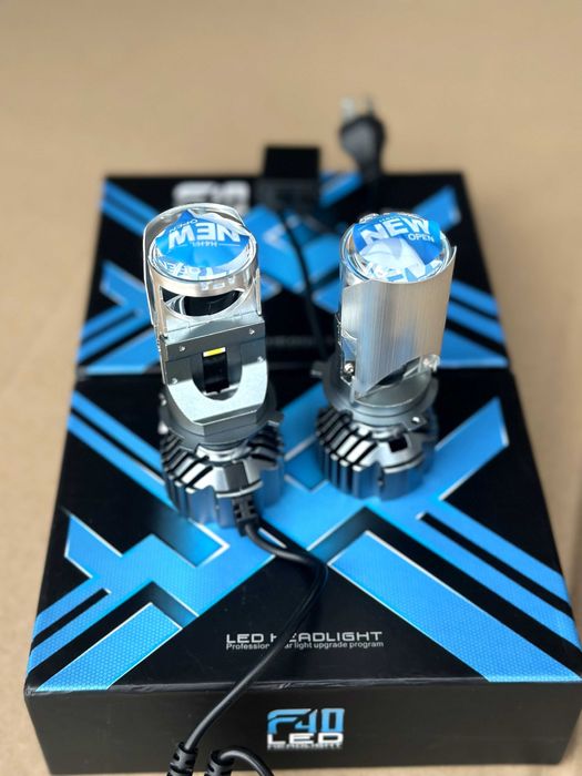 Мини линзы LED H4 F40 авто лампы свет 12V 24V 6000K ближний дальний