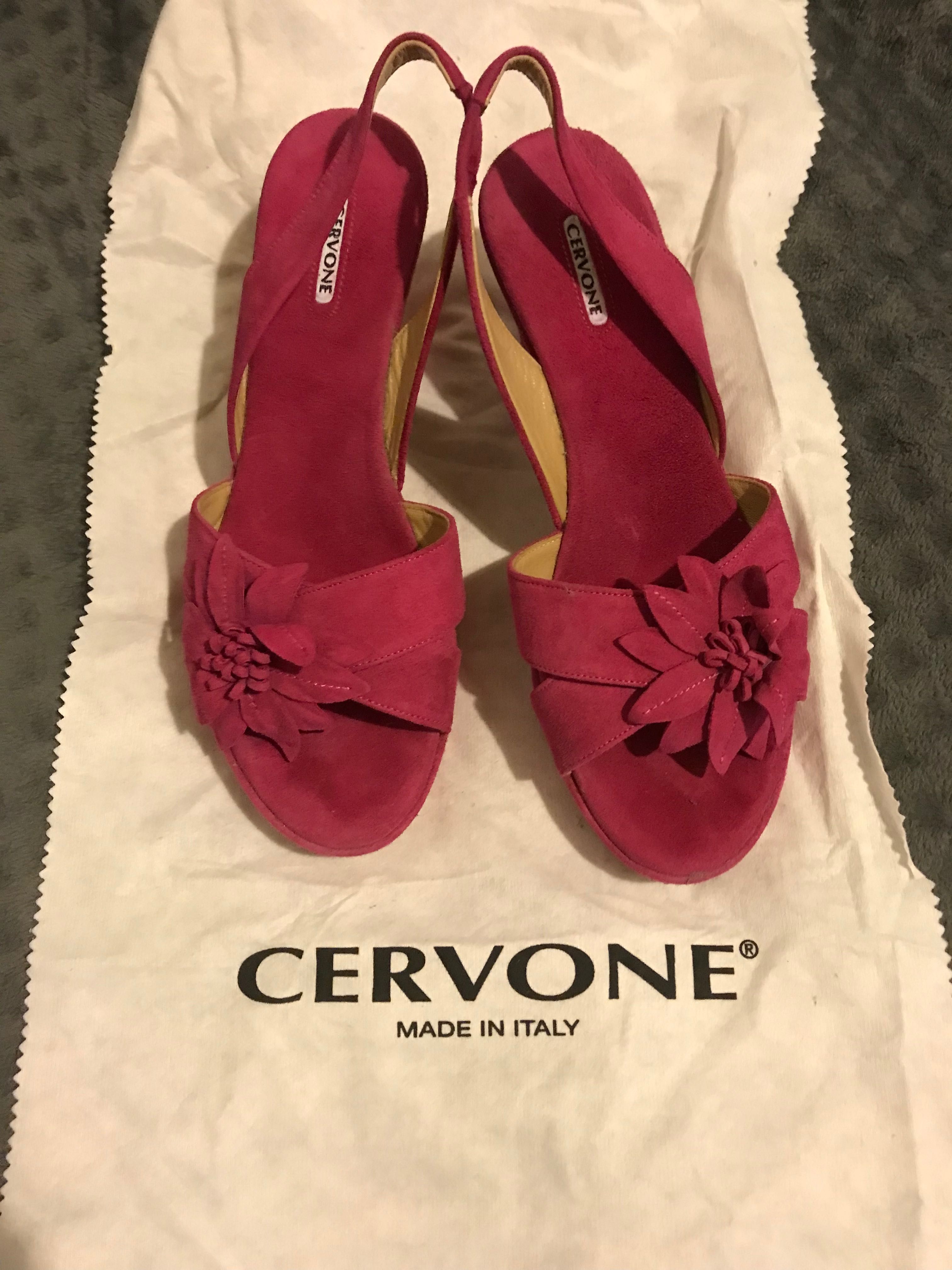 Włoskie sandały firmy Cervone 39 fuksja różowe