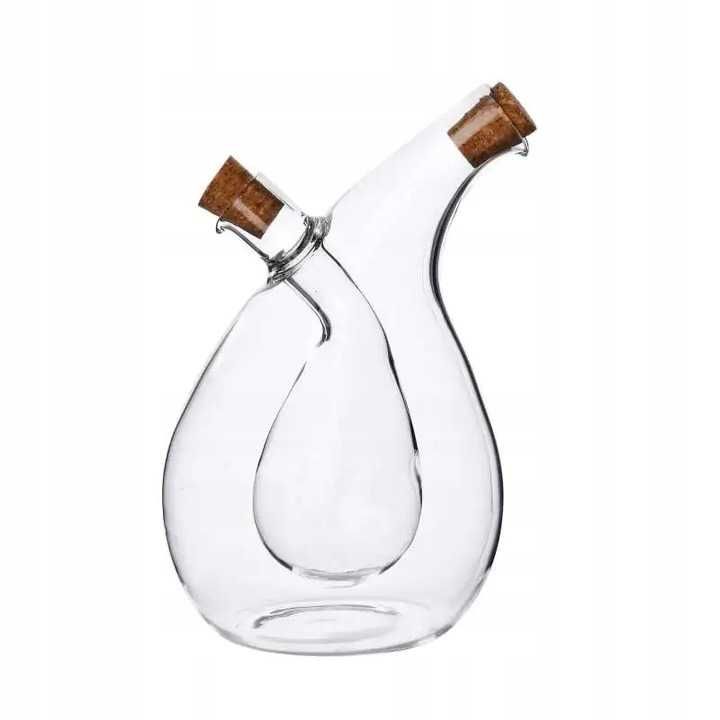 Butelka szklana na oliwę 350ml ocet 75ml 2W1 HTID2799