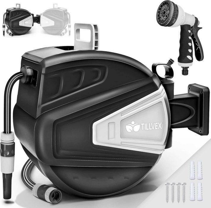 Bęben naścienny zwijacz z wężem ogrodowym 30m