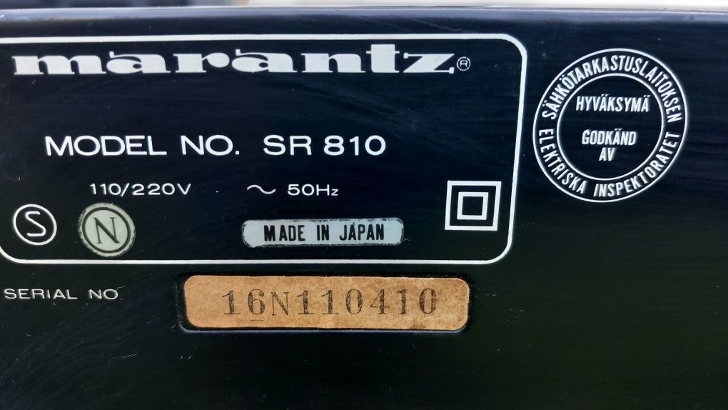Marantz SR 810 Stereophonic Receiver .