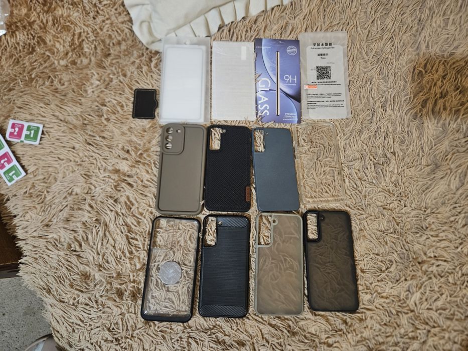 8 sztuk etui+4 szkła do Samsung S22 plus