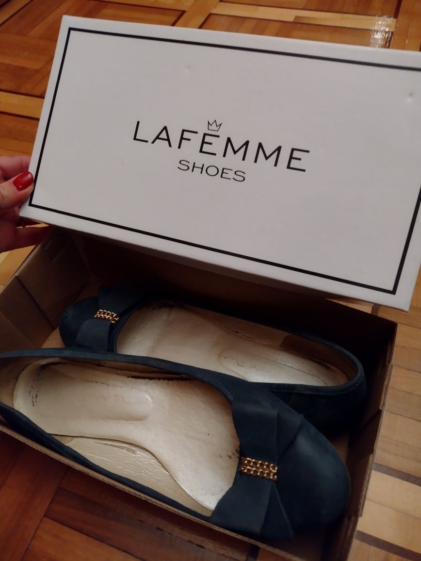 Balerinki damskie rozmiar 40 stan bardzo dobry LaFemme shoes skórzane