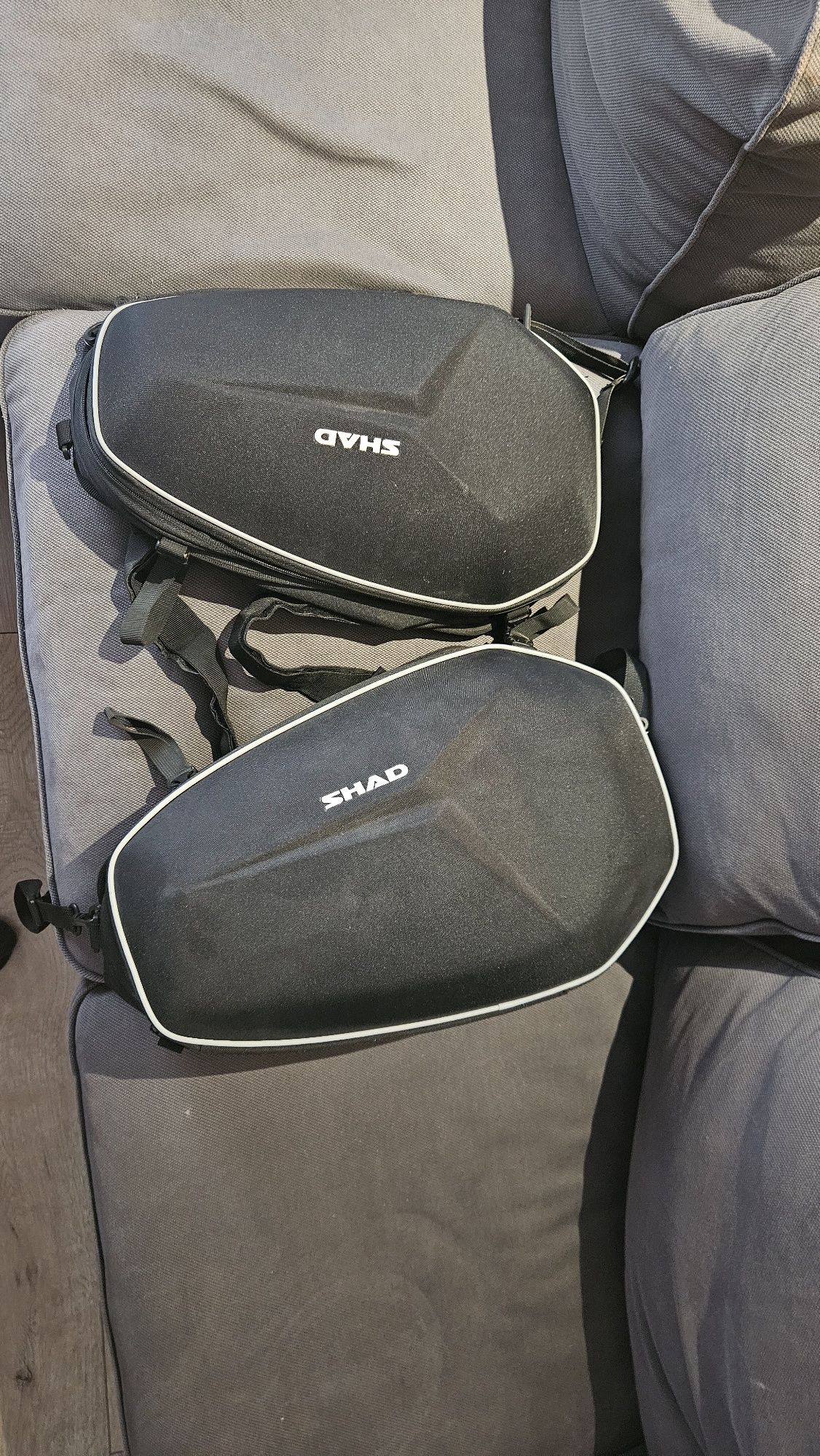 Sakwy motocyklowe SHAD SL58 – komplet, dobry stan