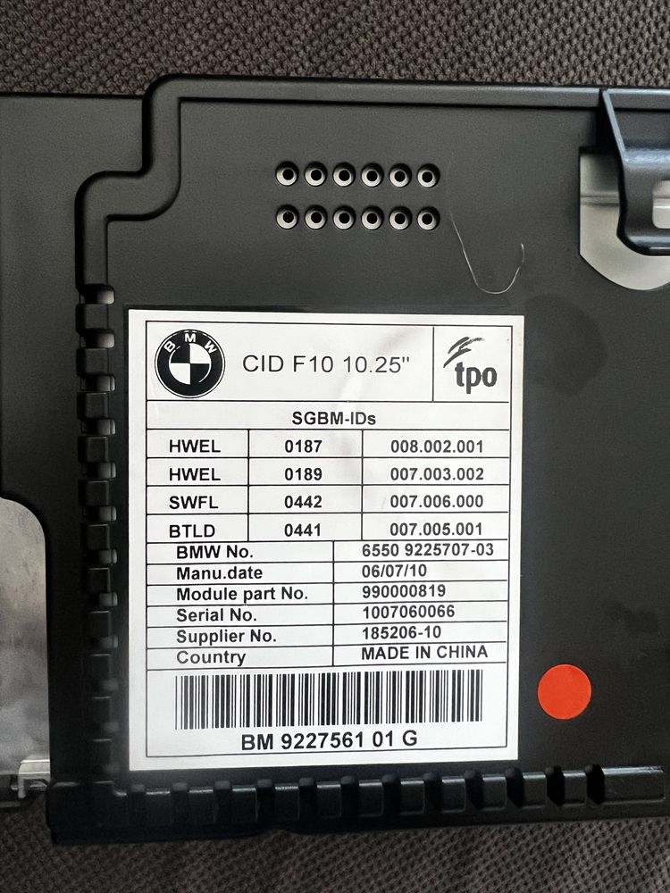 Wyswietlacz monitor BMW F11