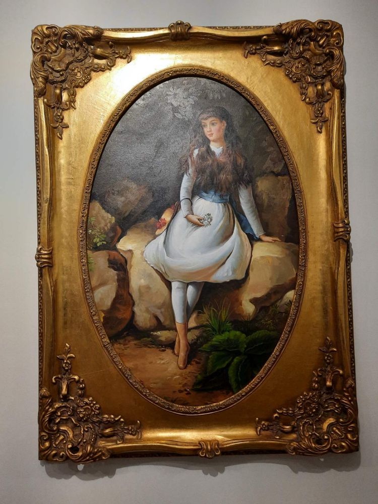 Картина маслом, стиль Версаль, рама дерево, Франция