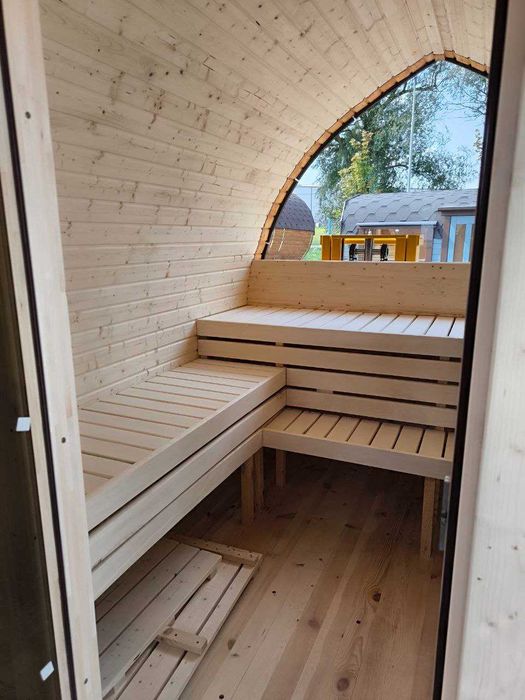 Sauna Ogrodowa OD RĘKI igloo 4 m PANORAMA