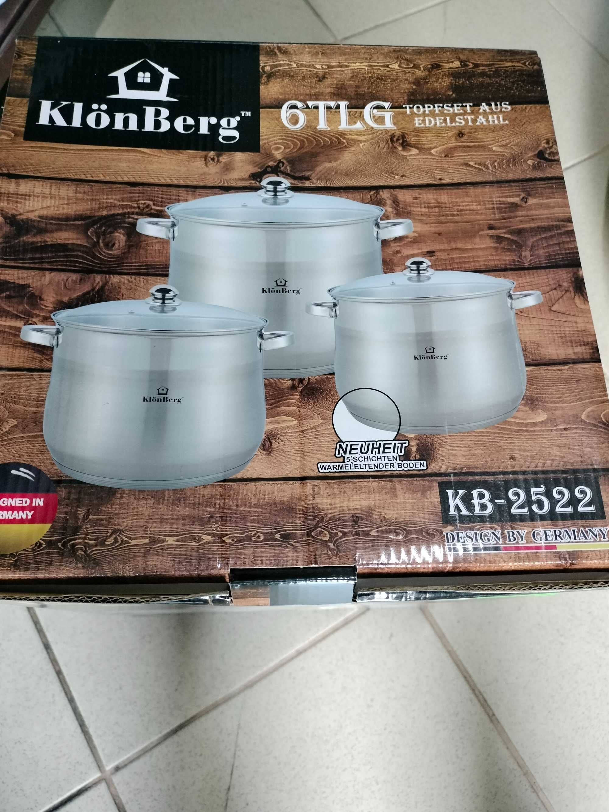 Garnek duży na bigos zupę 7 litrów 22 cm KlönBerg KB2522, Gaz indukcja