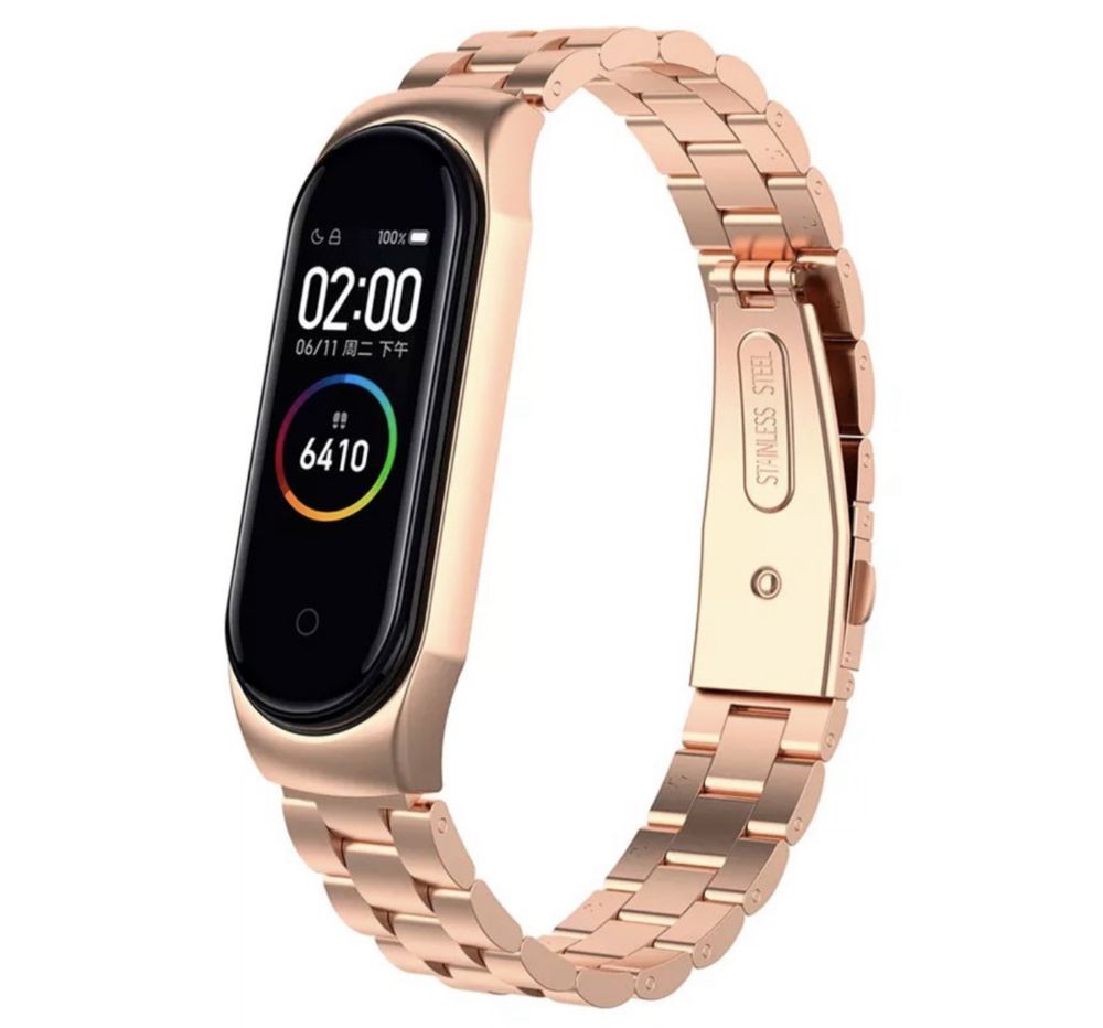 Pulseira metal rosa Mi Band 3/4