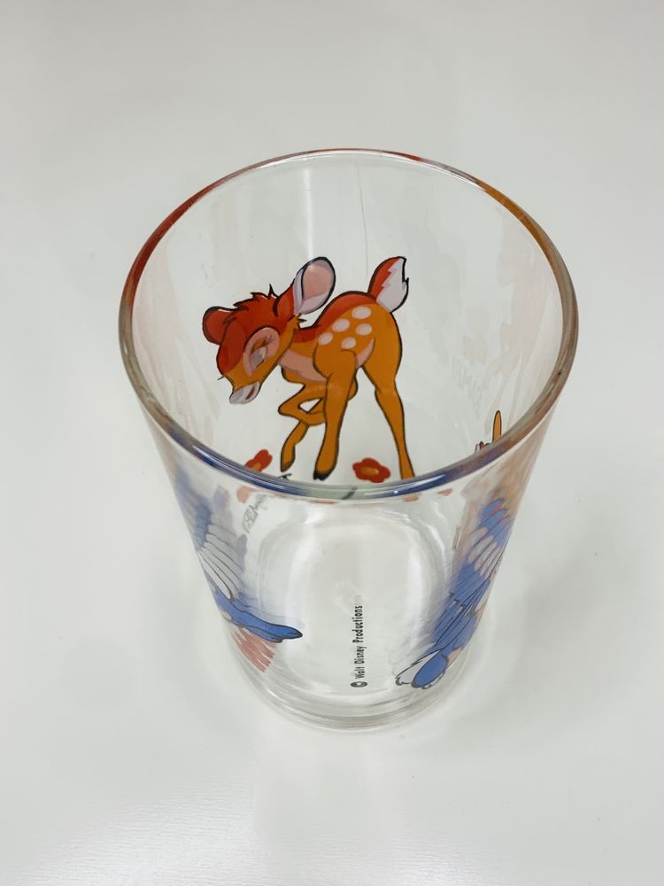 Kolekcjonerska szklanka Bambi Walt Disney vintage