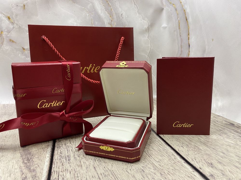 Коробок Cartier Картье для парнвх колец.Свадебный коробок