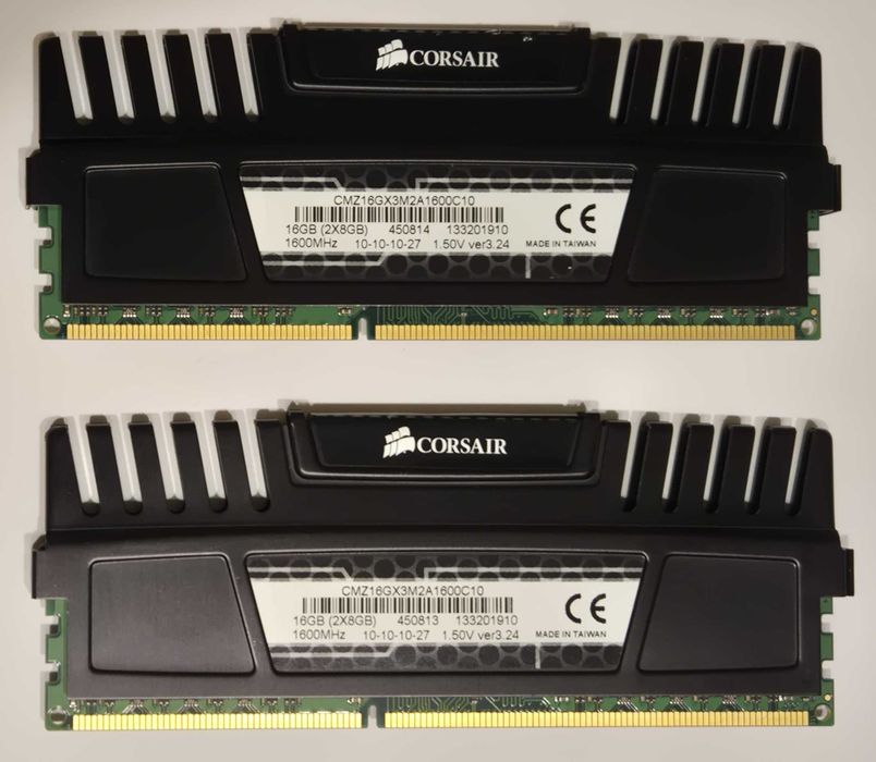 16GB RAM DDR3 Corsair Vengeance 2x8G CL10 CMZ16GX3M2A1600C10 Tychy