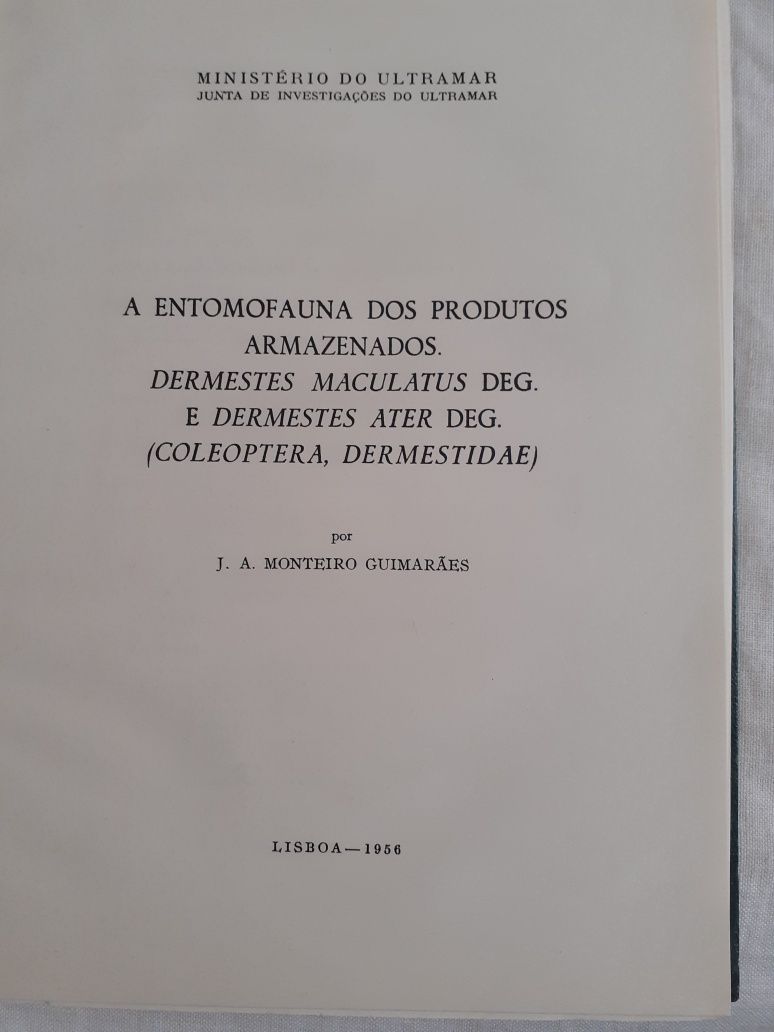 Estudos, ensaios e Documentos , A Entomofauna dos produtos armazenados