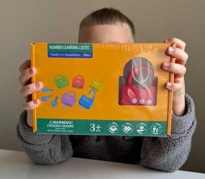 Numder Learning locks, дитяча гра замки з ключиками