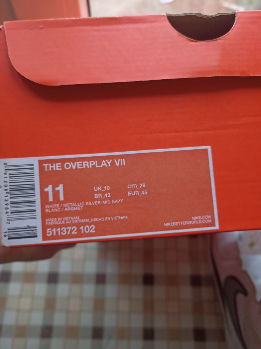 баскетбольные кроссовки NIKE *THE OVERPLAY 7*   11US (29 см )