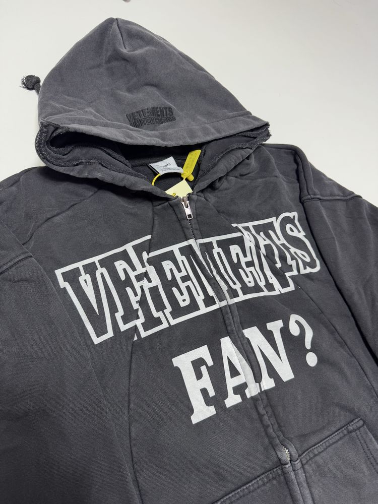 Зіп худі Vetements Fan? Yes, I Am S Zip up